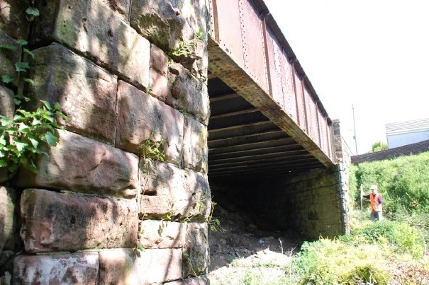 View of Whinney Hill bridge showing existing back infill, 2012
