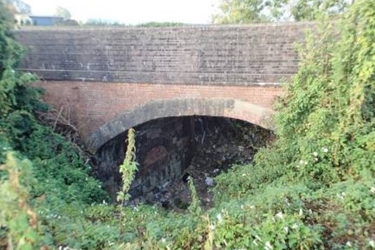 Stump Cross Bridge in Somerset before infill works