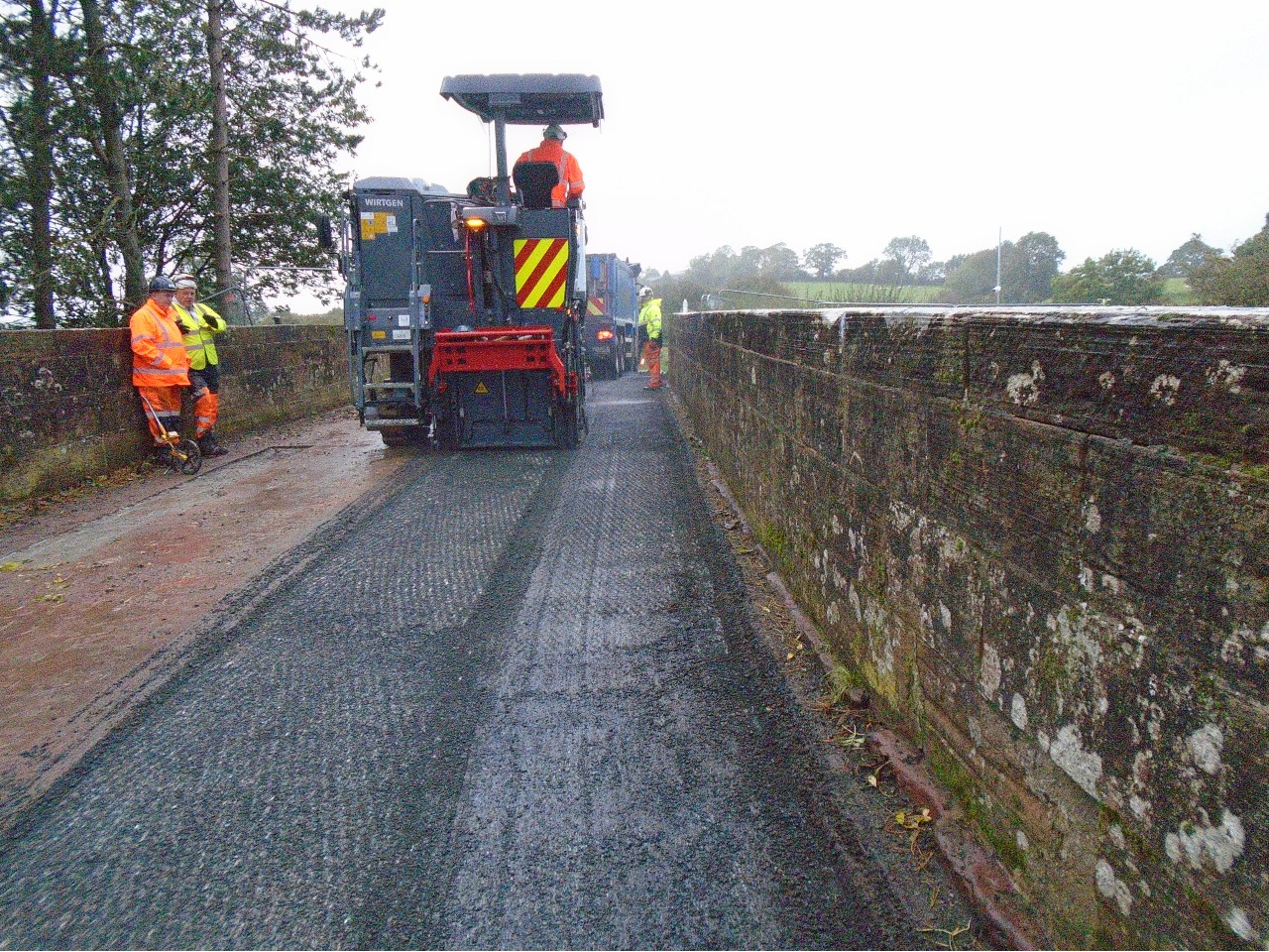 Road surface being removed
