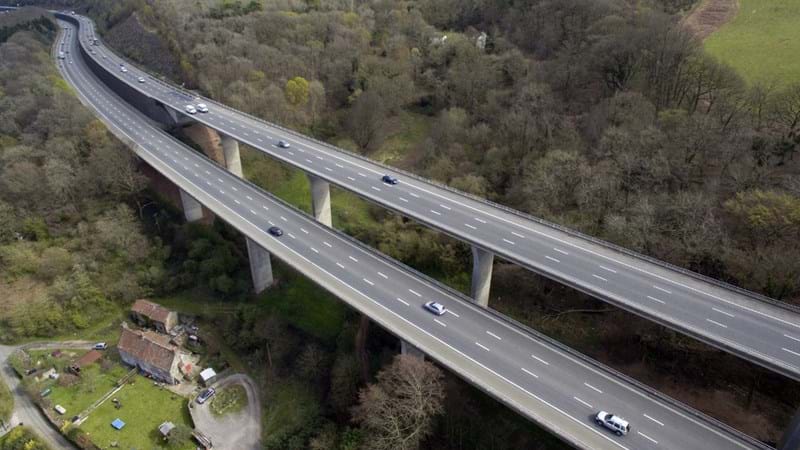 The M5 Wynhol viaduct is 50 years old