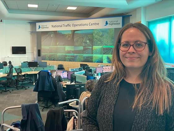 Amy Fellows will be working on Christmas Day for National Highways in its National Traffic Operations Centre.